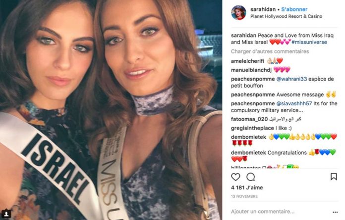 Miss Irak et Miss Israel: le selfie qui dérange !