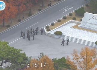 Un soldat nord-coréen a brièvement franchi la frontière avec le Sud – VIDÉO Un soldat nord-coréen a brièvement franchi la frontière avec le Sud - VIDÉO