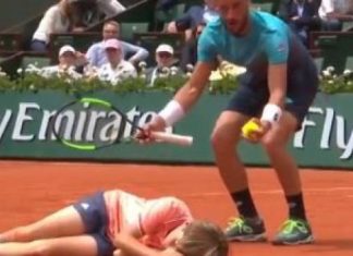 Un ramasseur de balles a fini KO à Roland Garros (Vidéo) Un ramasseur de balles a fini KO à Roland Garros