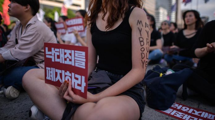 Protestation des femmes A Séoul pour réveiller le gouvernement