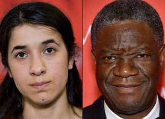 Le Prix Nobel de la paix 2018 à Denis Mukwege et Nadia Murad (Détail) Le Prix Nobel de la paix 2018 à Denis Mukwege et Nadia Murad (Détail)