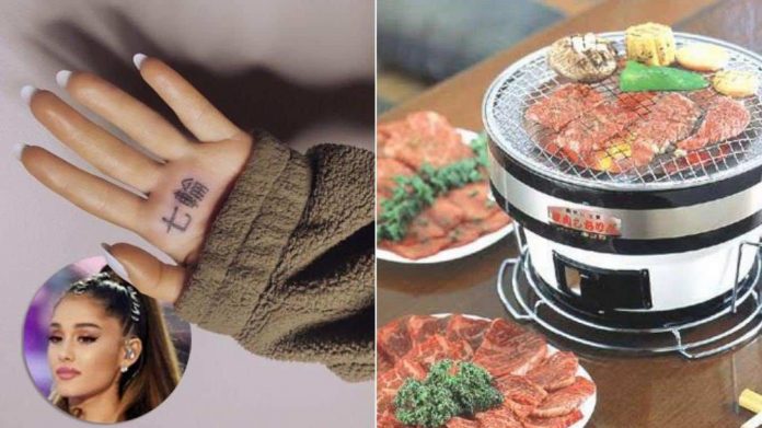 Ariana Grande : Tatouage « barbecue » en japonais sur la main !