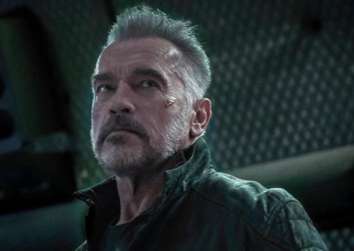 Arnold Schwarzenegger présente Terminator Dark fate (détail)