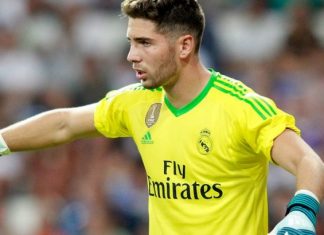 Luca Zidane titulaire dans le but du Real Madrid (détail) Luca Zidane titulaire dans le but du Real Madrid (détail)