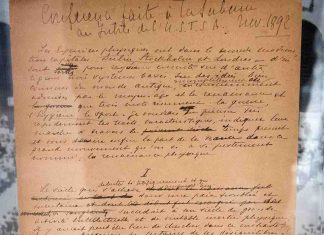 Le manifeste olympique de Coubertin vendu 8,8 millions de dollars (détail) Le manifeste olympique de Coubertin vendu 8,8 millions de dollars (détail)