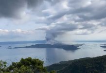 Philippines : le volcan Taal entre en activité (détail) Philippines : le volcan Taal entre en activité (détail)
