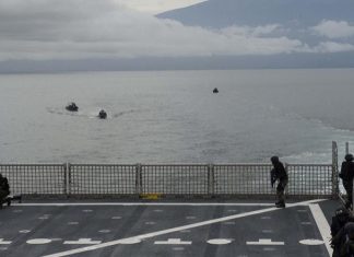 Un pétrolier grec attaqué dans un port du Cameroun (détail) Un pétrolier grec attaqué dans un port du Cameroun (détail)