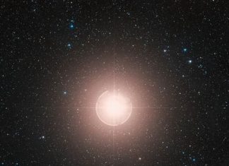 La luminosité de l’étoile Bételgeuse faiblit encore (détail) La luminosité de l'étoile Bételgeuse faiblit encore (détail)