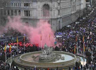Au Chili, marée humaine pour les droits de femmes (détail) Au Chili, marée humaine pour les droits de femmes (détail)