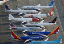 Le Boeing 737 MAX «défectueux et dangereux» (détail) Le Boeing 737 MAX «défectueux et dangereux» (détail)
