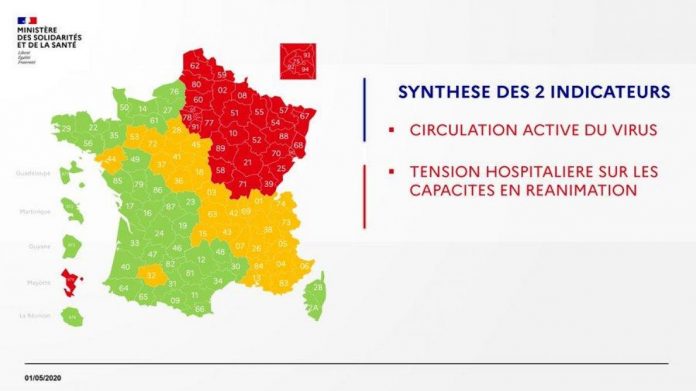 Coronavirus France EN DIRECT : Cartes de déconfinement du 1er mai