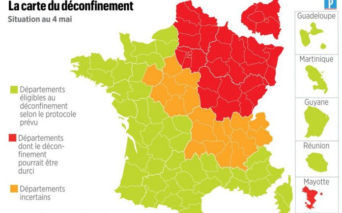 Coronavirus France EN DIRECT Voici la carte du déconfinement du lundi 4 mai Coronavirus France EN DIRECT : Voici la carte du déconfinement du lundi 4 mai