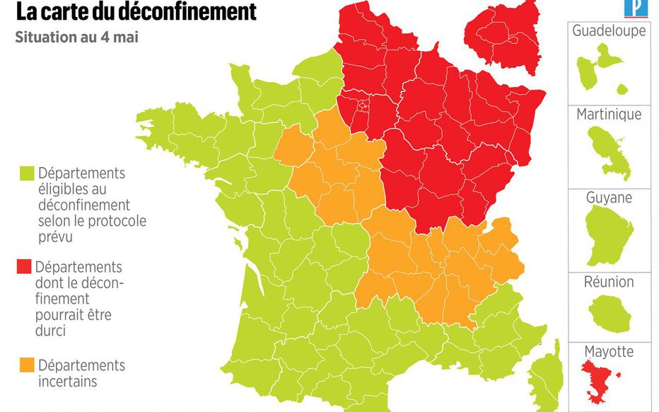 Coronavirus France EN DIRECT : Voici la carte du déconfinement du lundi 4 mai