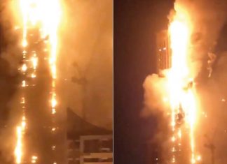 Un incendie ravage une tour de 49 étages aux Émirats Arabes Unis (Vidéo) Un incendie ravage une tour de 49 étages aux Émirats Arabes Unis (Vidéo)