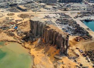 Beyrouth : l’explosion a engendré un cratère de 43 mètres de profondeur (Photo) Beyrouth : l'explosion a engendré un cratère de 43 mètres de profondeur (Photo)