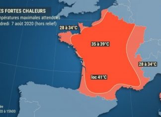 Canicule en France : Jusqu’à 40 degrés à l’ombre (détail) Canicule en France : Jusqu'à 40 degrés à l'ombre (détail)