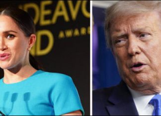 Donald Trump s’en prend à Meghan Markle (détail) Donald Trump s'en prend à Meghan Markle (détail)