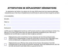 Confinement en France : les attestations de déplacement enfin disponibles Confinement en france : Une attestation de déplacement disponible dès ce soir