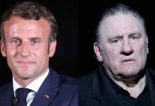 Emmanuel Macron fasciné par Gérard Depardieu (détail) Emmanuel Macron fasciné par Gérard Depardieu (détail)