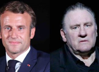 Emmanuel Macron fasciné par Gérard Depardieu (détail) Emmanuel Macron fasciné par Gérard Depardieu (détail)