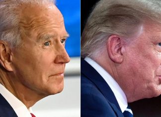 Joe Biden et Donald Trump s’affrontent à distance quelques semaines avant l’élection (détail) Joe Biden et Donald Trump s’affrontent à distance quelques semaines avant l'élection (détail)