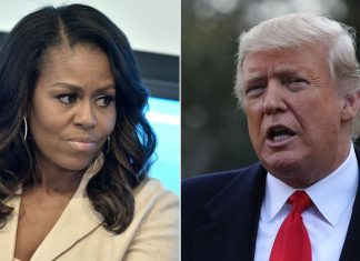 Michelle Obama fustige un président Trump «raciste» (détail) Michelle Obama fustige un président Trump «raciste» (détail)