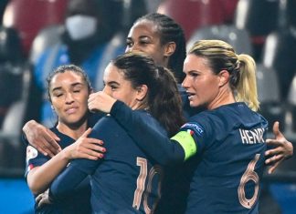 Les Bleues se qualifient pour l’Euro-2022 en battant l’Autriche (détail) Les Bleues se qualifient pour l'Euro-2022 en battant l'Autriche (détail)