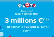 FDJ- Résultat du Loto du lundi 4 janvier 2021 : les numéros gagnants FDJ- Résultat du Loto du lundi 4 janvier 2021 : les numéros gagnants