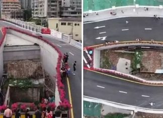 Chine : Elle refuse de déménager pendant 10 ans, l’autoroute est construite autour de sa maison Chine :Elle refuse de déménager pendant 10 ans, l’autoroute est construite autour de sa maison