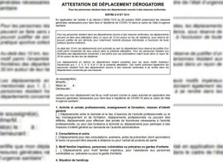 Attestation couvre-feu nouvelle version : télécharger l’attestation de déplacement dérogatoire Attestation couvre-feu nouvelle version : télécharger l'attestation de déplacement dérogatoire