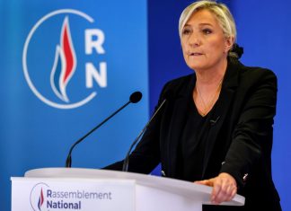 Marine Le Pen va quitter la présidence du Rassemblement national (détail) Marine Le Pen va quitter la présidence du Rassemblement national (détail)