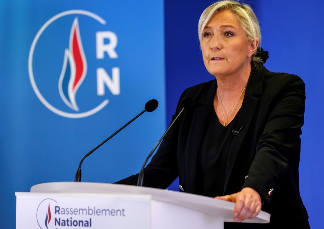 Marine Le Pen va quitter la présidence du Rassemblement national (détail)