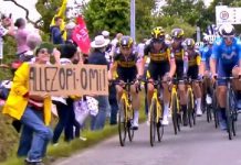 Chute sur le Tour de France : une plainte contre la spectatrice en cause, la gendarmerie lance à un appel à témoins (VIDEO) Chute sur le Tour de France : une plainte contre la spectatrice en cause, la gendarmerie lance à un appel à témoins (VIDEO)
