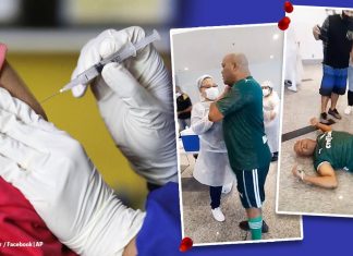Il perd connaissance en recevant le vaccin COVID-19 (Video) Il perd connaissance en recevant le vaccin COVID-19 (Video)