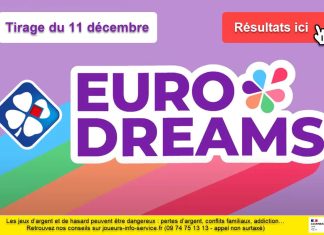 Annonce des Résultats Eurodreams : Tirage du lundi 11 décembre 2023 Annonce des Résultats Eurodreams : Tirage du lundi 11 décembre 2023